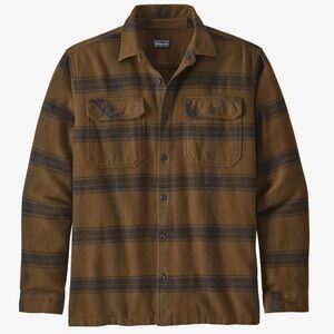 Patagonia Fjord Flannel Plaid Print Button Down Shirt Long Sleeve Pockets XL